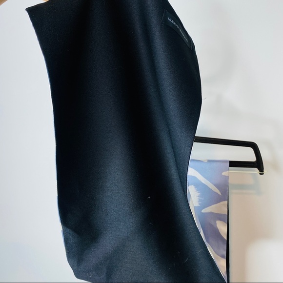 Vintage Blue & Gray Reversible Silk & Wool Scarf - Picture 7 of 13